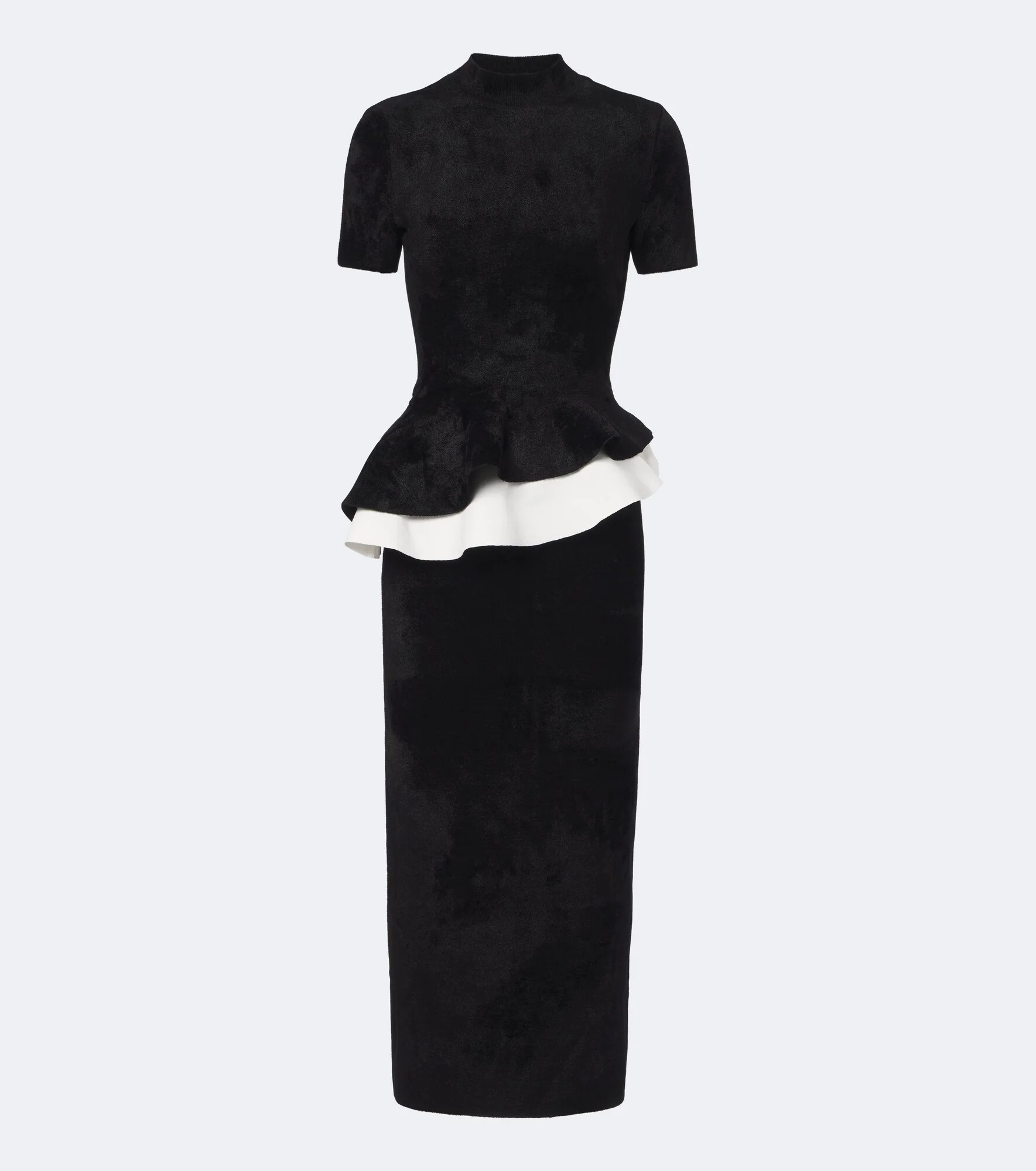 Paneled peplum cocktail dress - 1