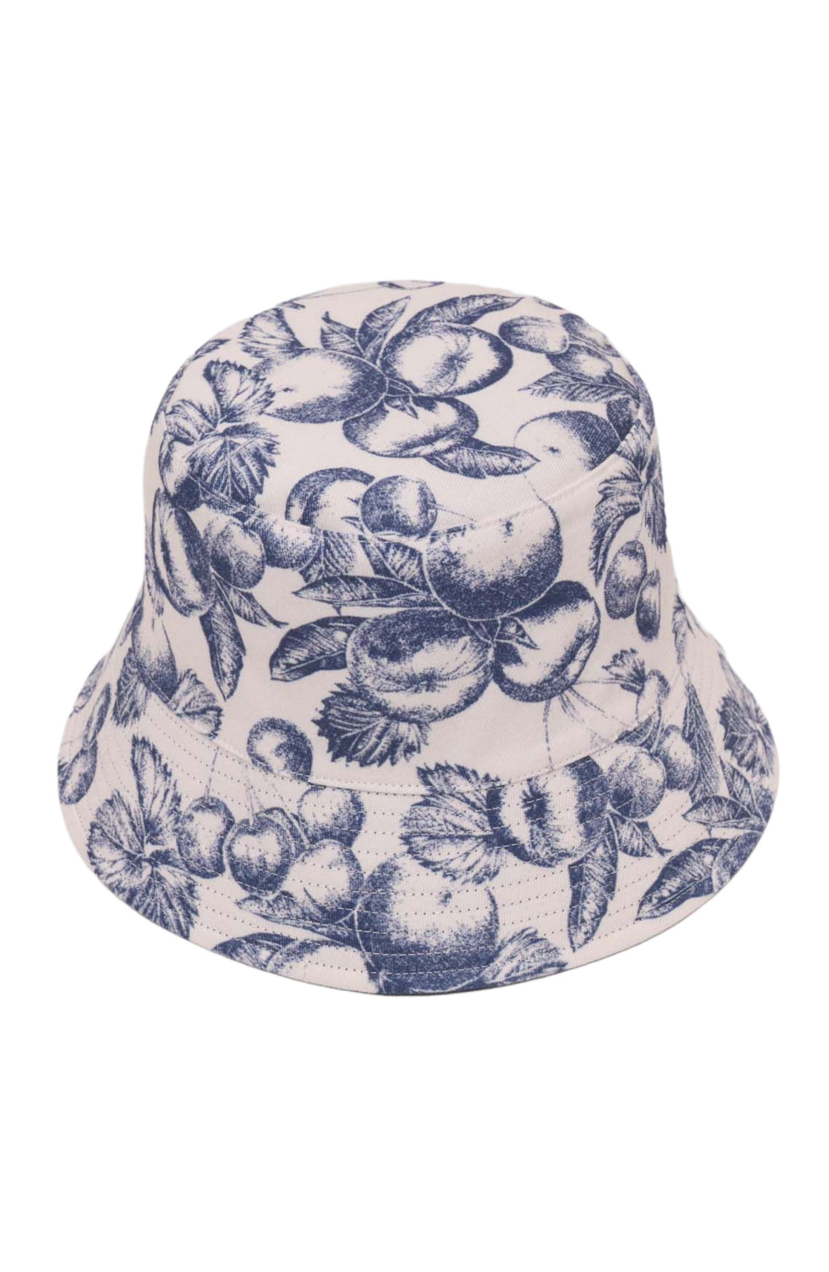 maje Reversible fruit print bucket hat in Navy at Nordstrom - 6