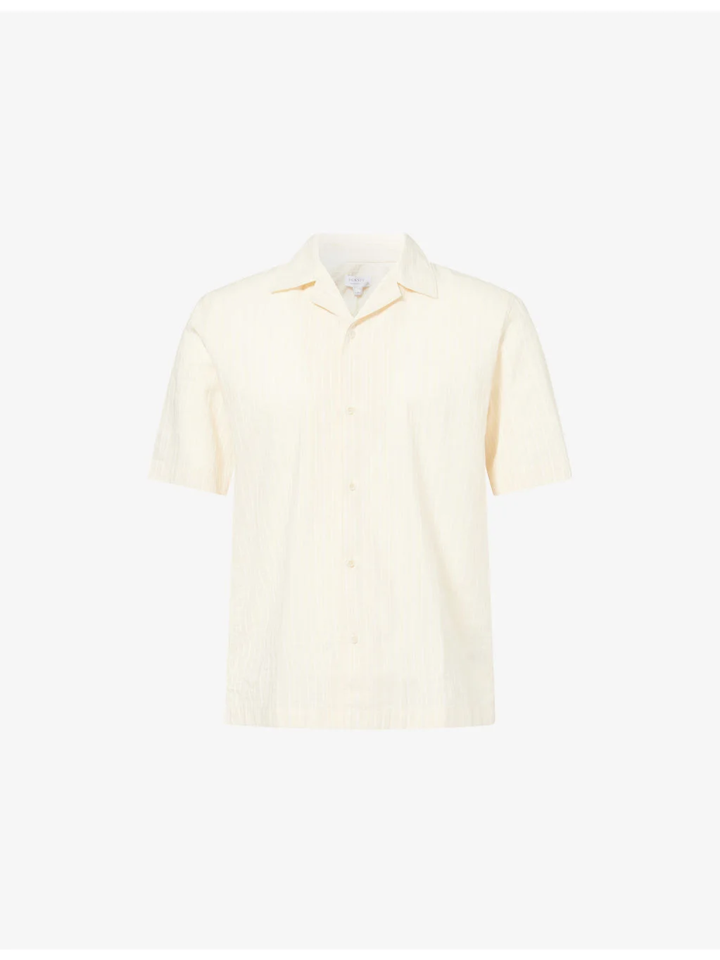 Stripe-Pattern Regular-Fit Cotton Shirt - 1