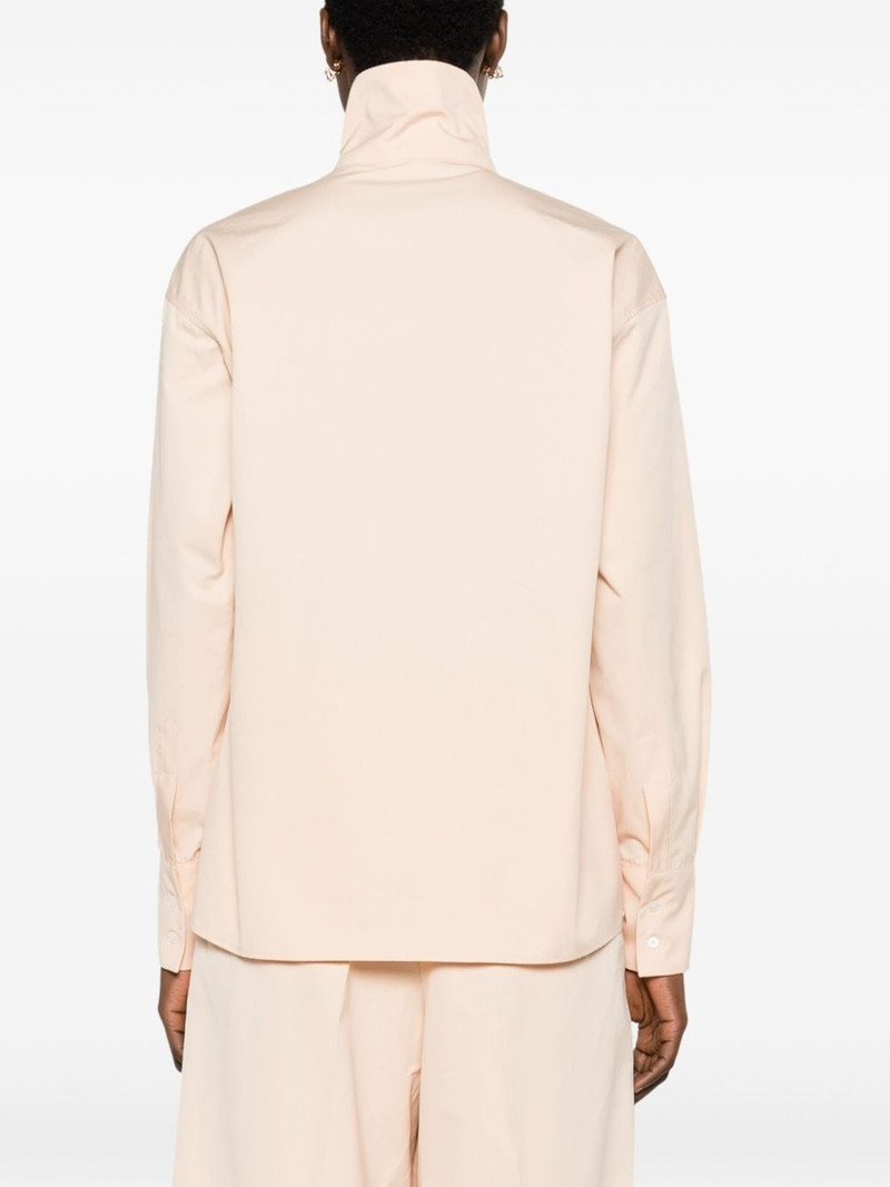stand up-collar poplin shirt 4
