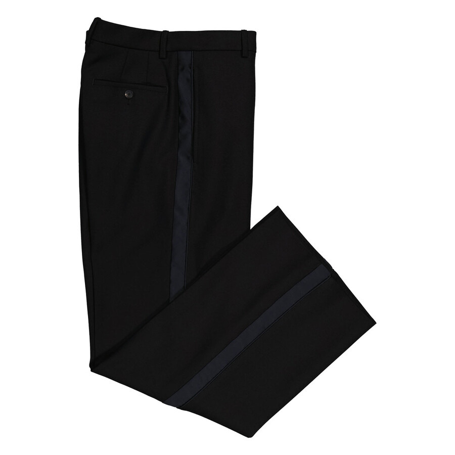 Balenciaga Black Side Stripe Rental Tuxedo Pants - 7