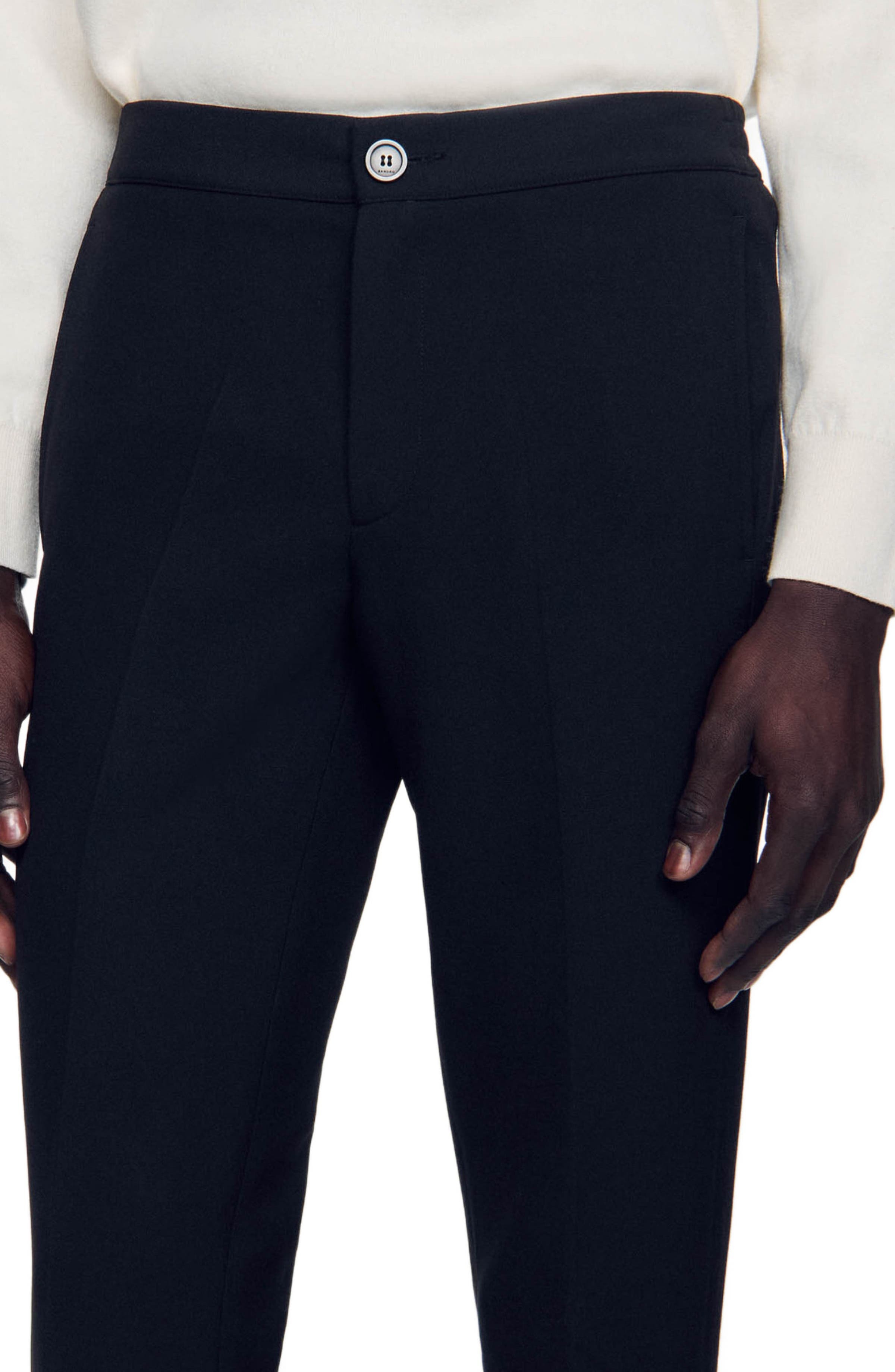 SANDRO Jersey trousers in Black at Nordstrom - 4