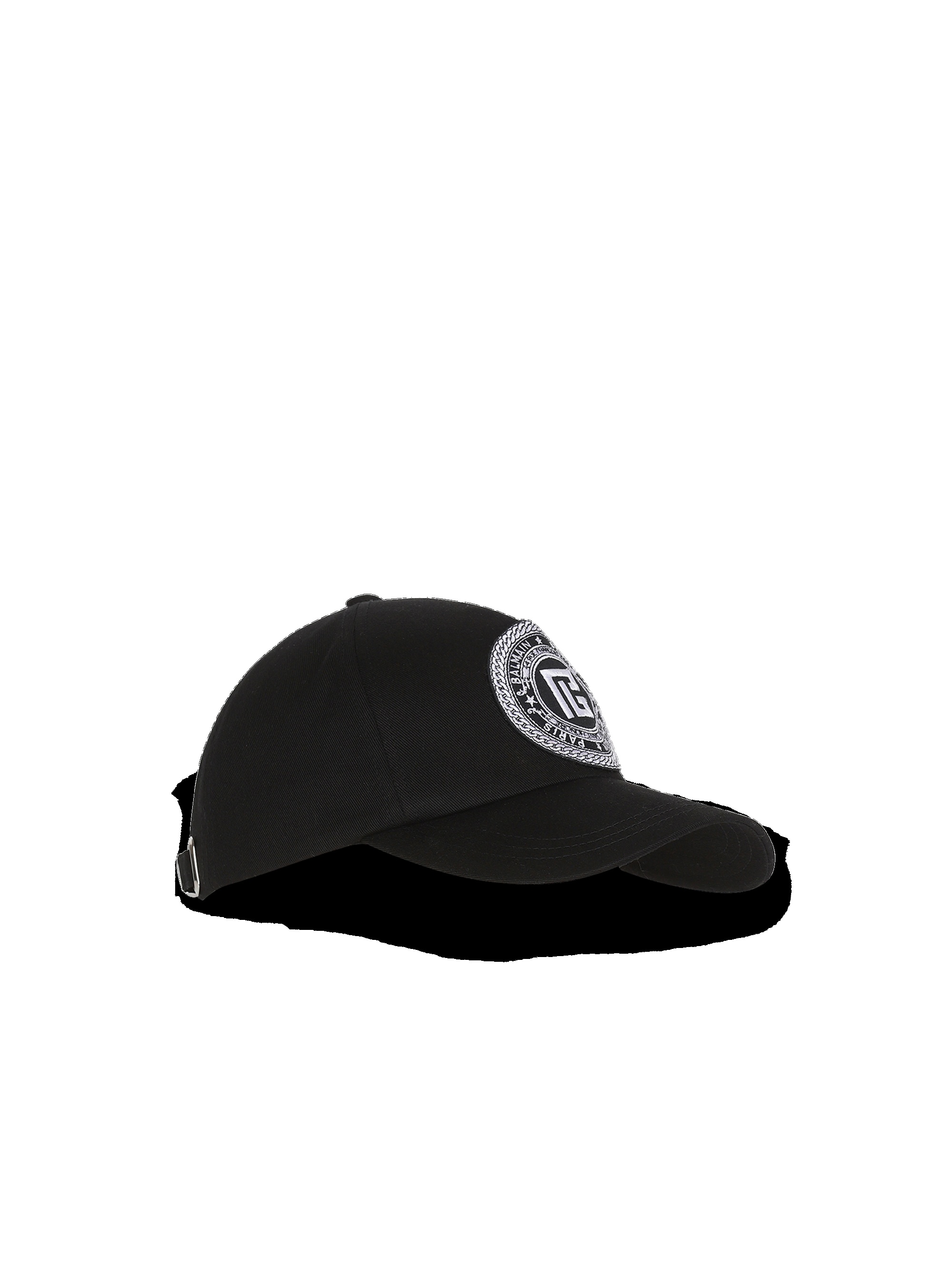 Cotton cap with Balmain monogram badge - 3