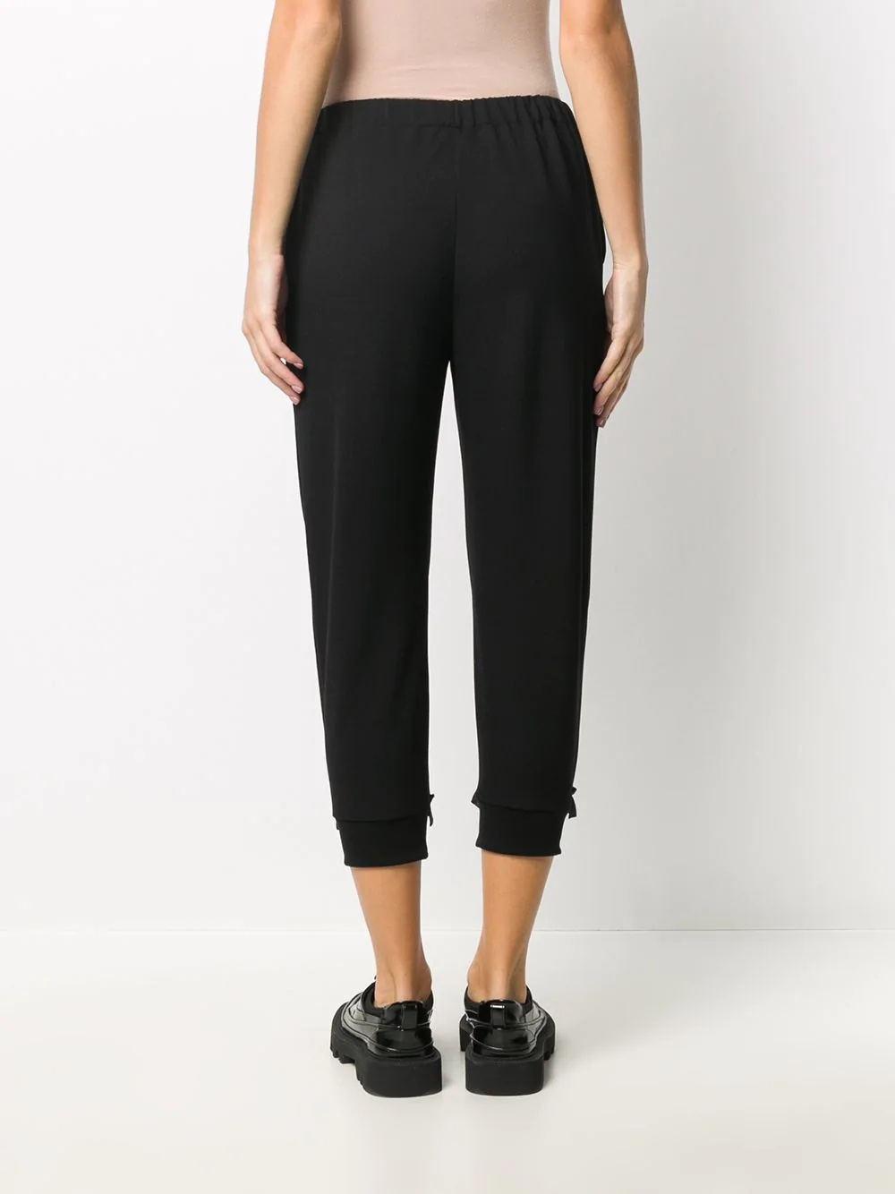 ruffle detail cropped track pants - 4