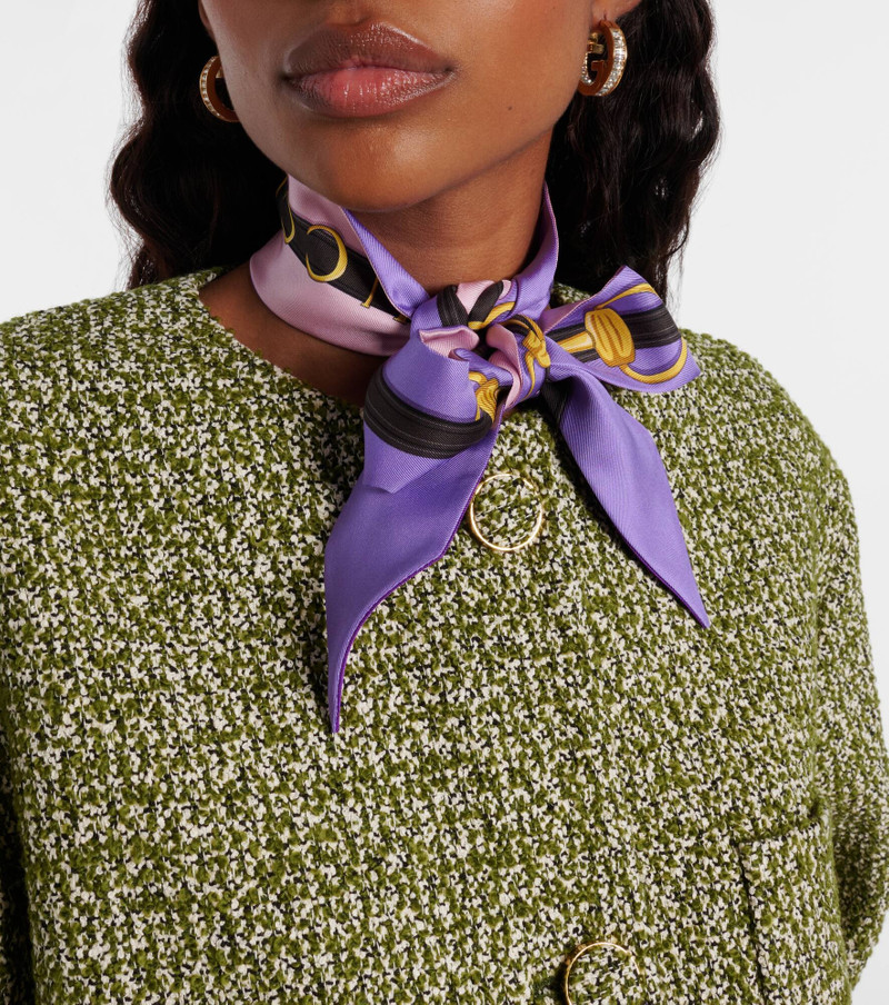 GUCCI Printed silk twill scarf outlook
