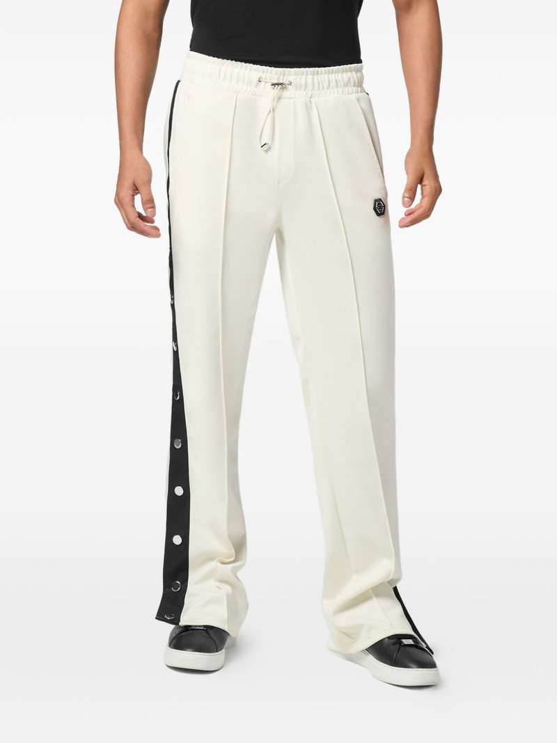 PHILIPP PLEIN button-fastening side-stripe track pants outlook