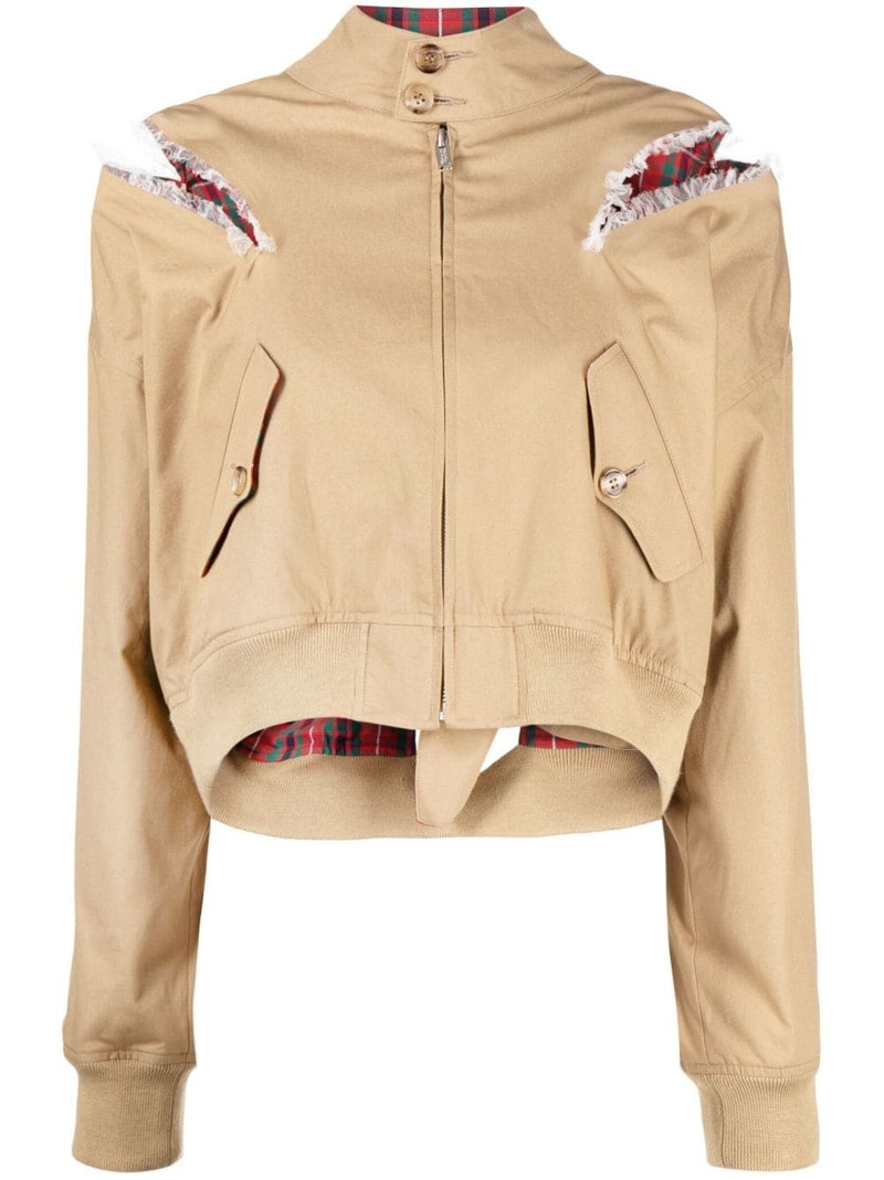 knot-detail cropped jacket 1