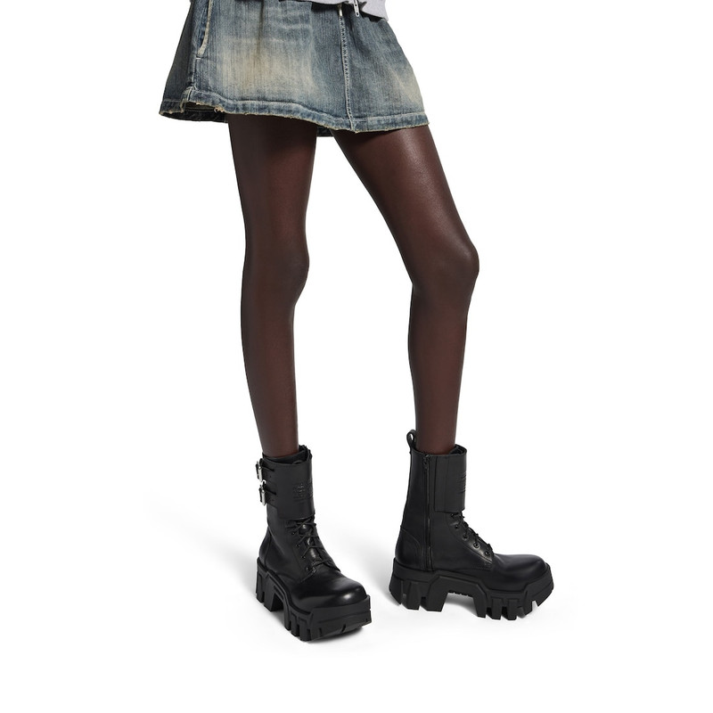 Women's Bulldozer Combat Lace-up Boot in Black 9