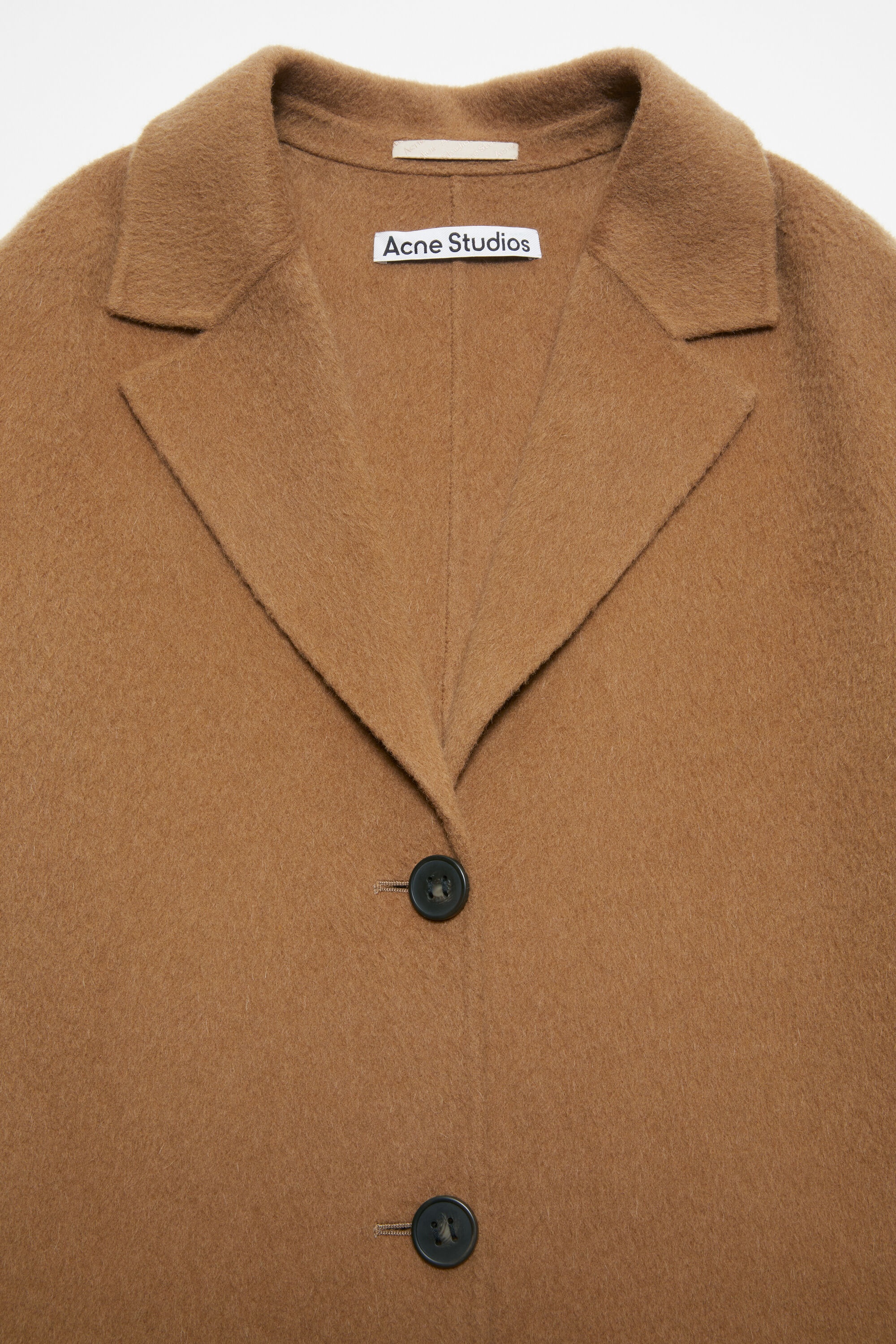 Single-breasted wool coat - Camel Beige - 6