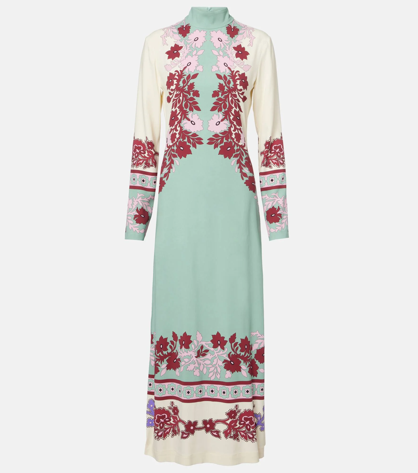 Halle floral satin maxi dress - 1