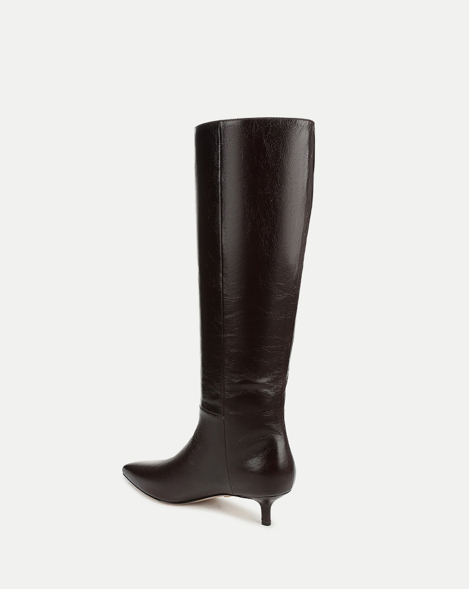 LISA LEATHER TALL BOOT - 5
