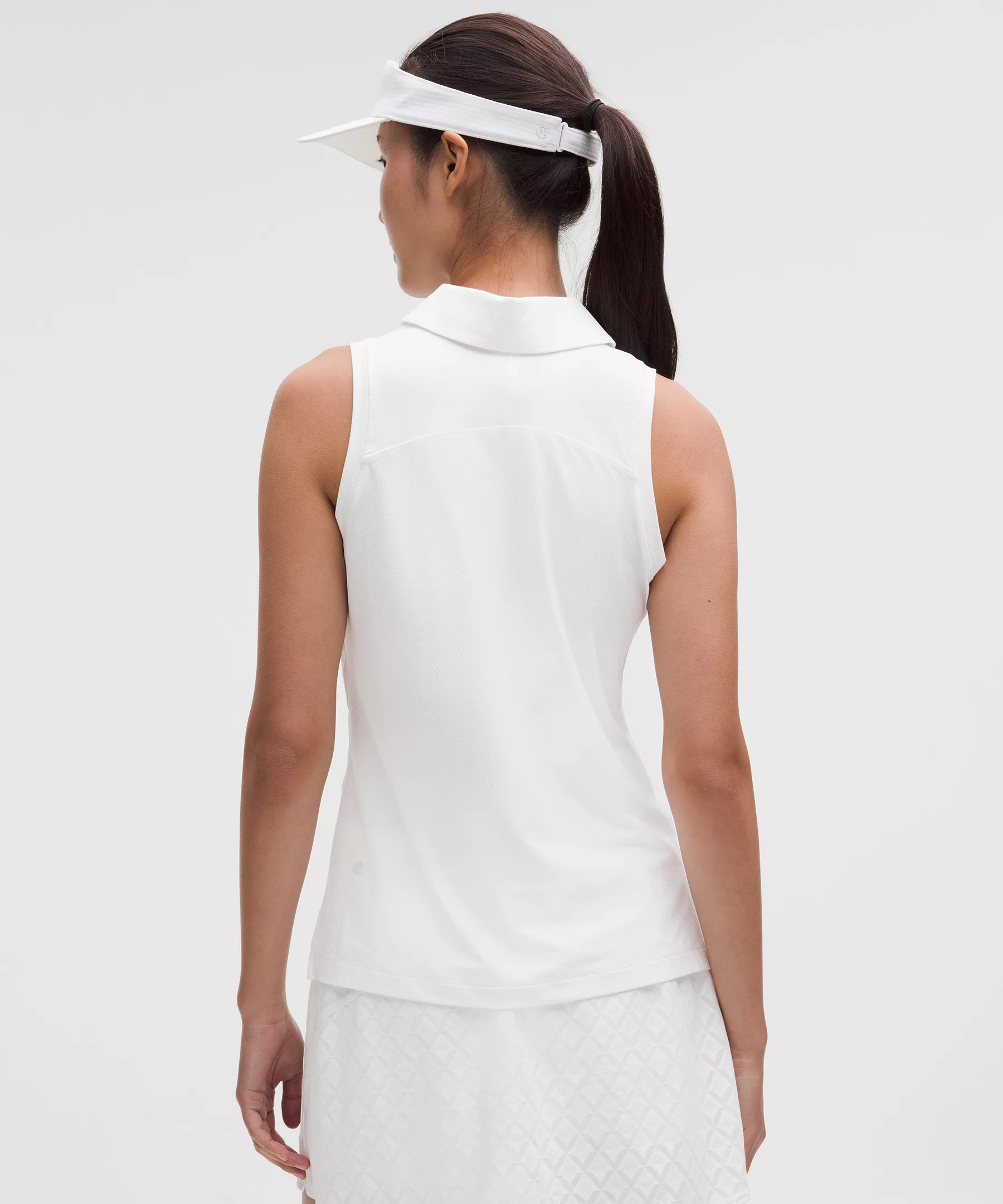 Quick-Dry Sleeveless Polo Shirt Straight Hem *Graphic - 3