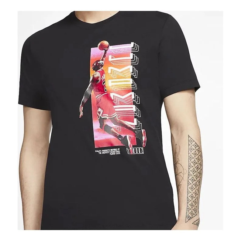 Air Jordan Legacy AJ11 Printing Short Sleeve Black CW0860-010 - 1
