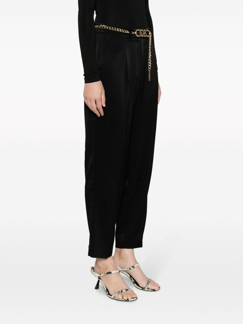 logo-plaque high-waist tapered trousers 3