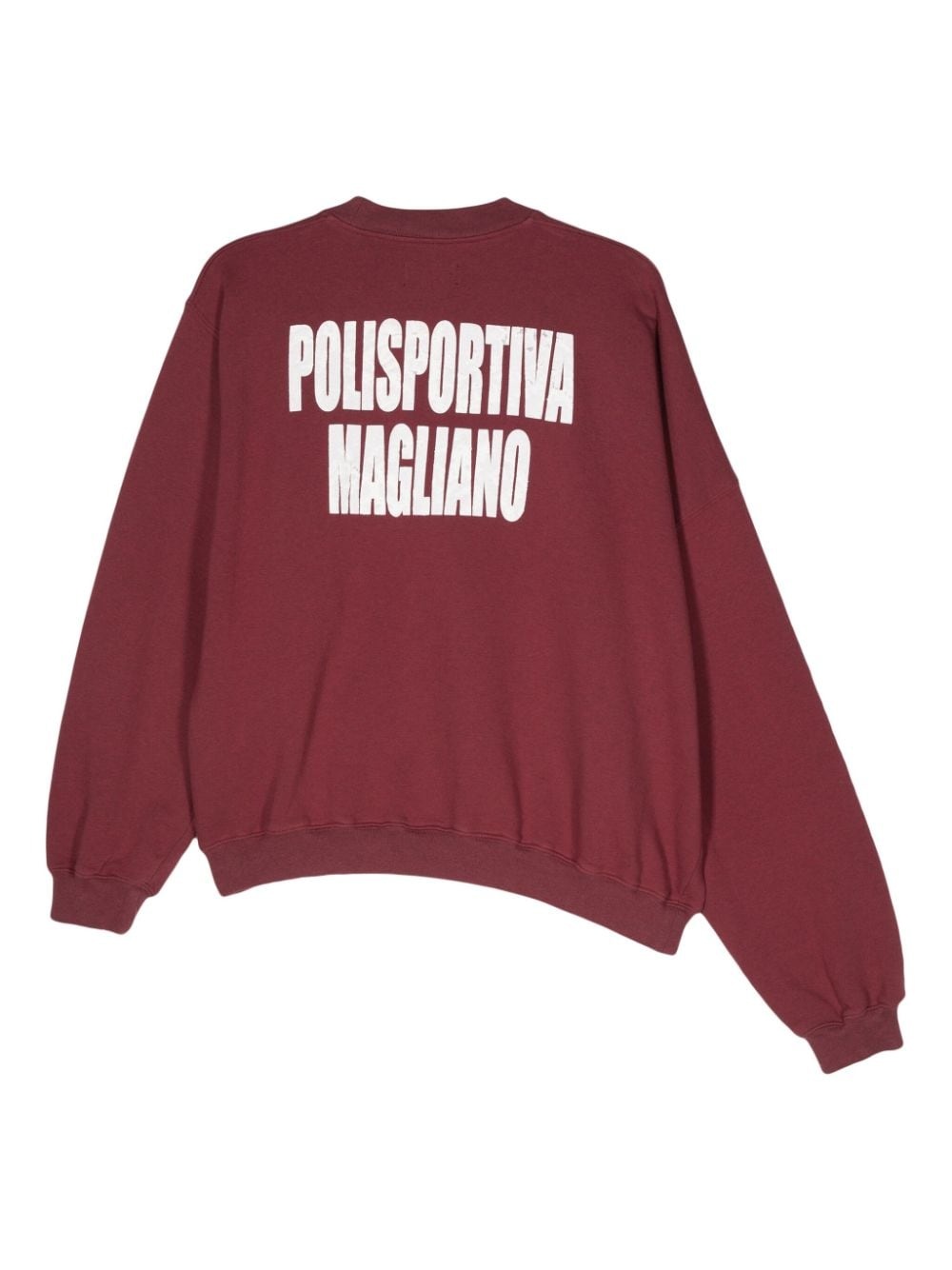 logo-print asymmetric sweatshirt - 2