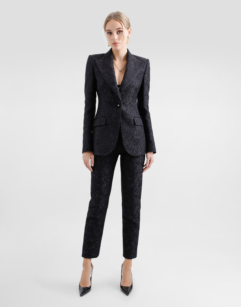 Dolce & Gabbana Single-breasted floral quilted jacquard Turlington jacket outlook
