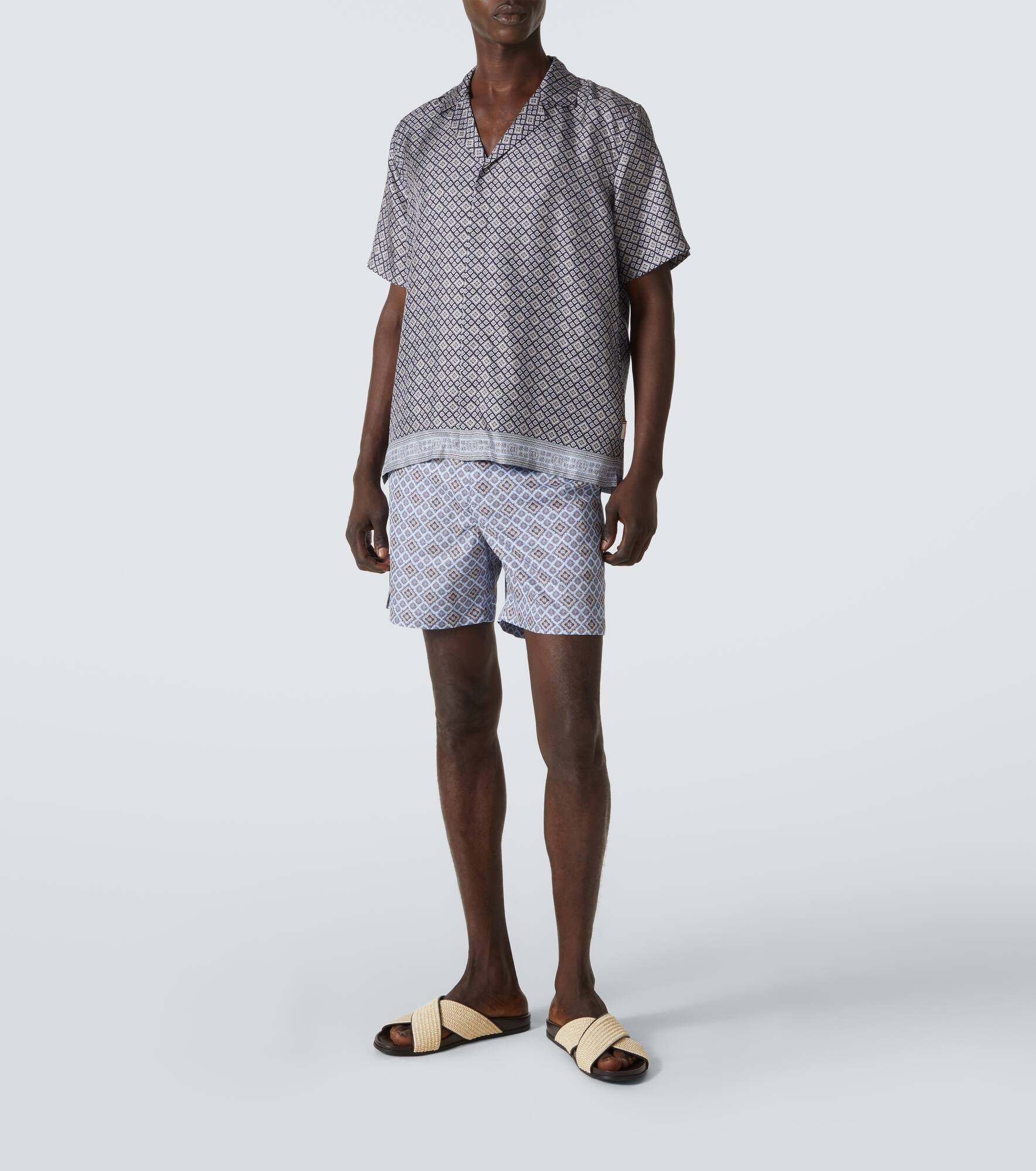 Maitan printed silk blowing shirt - 2