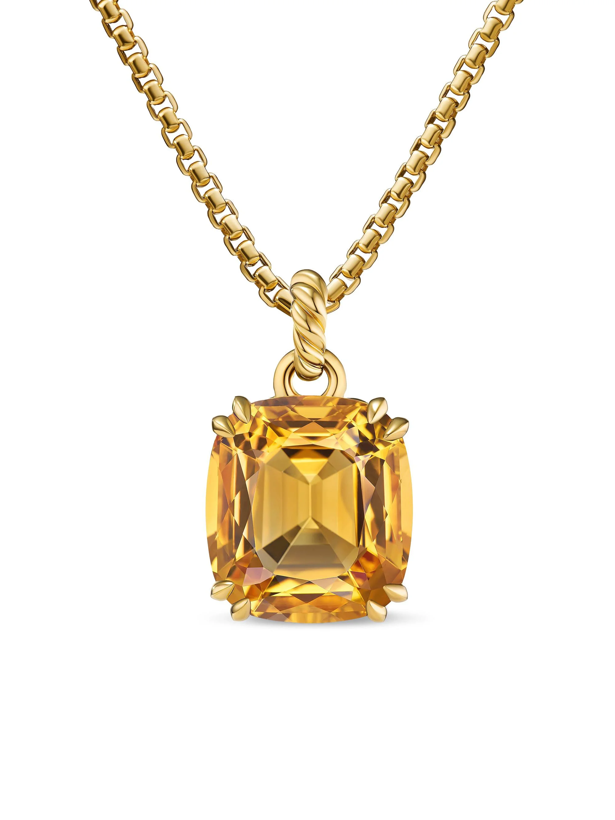 Women's Marbella Pendant in 18K Yellow Gold - Citrine - 1