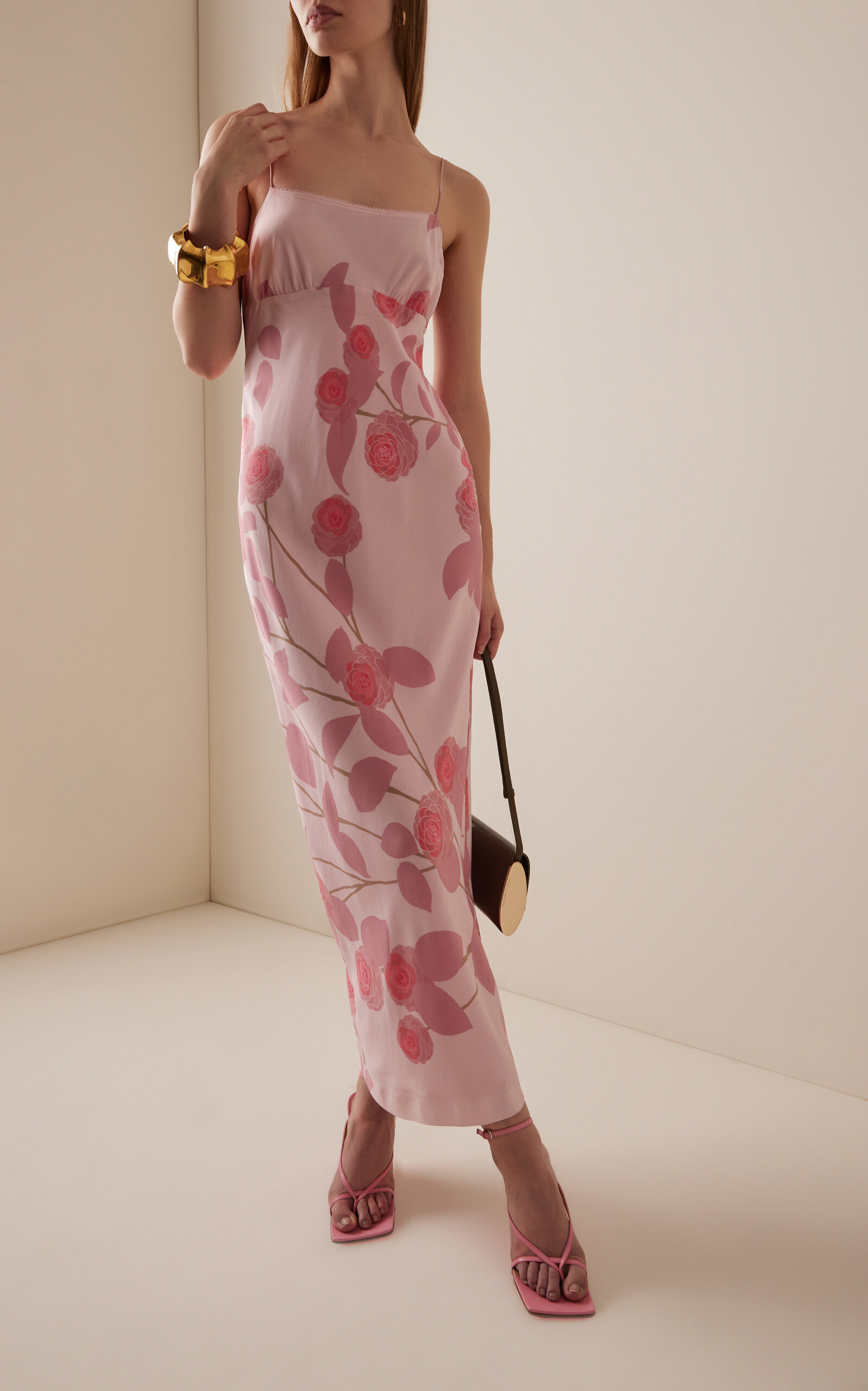 Ripley Camelia-Print Silk Maxi Slip Dress floral - 3