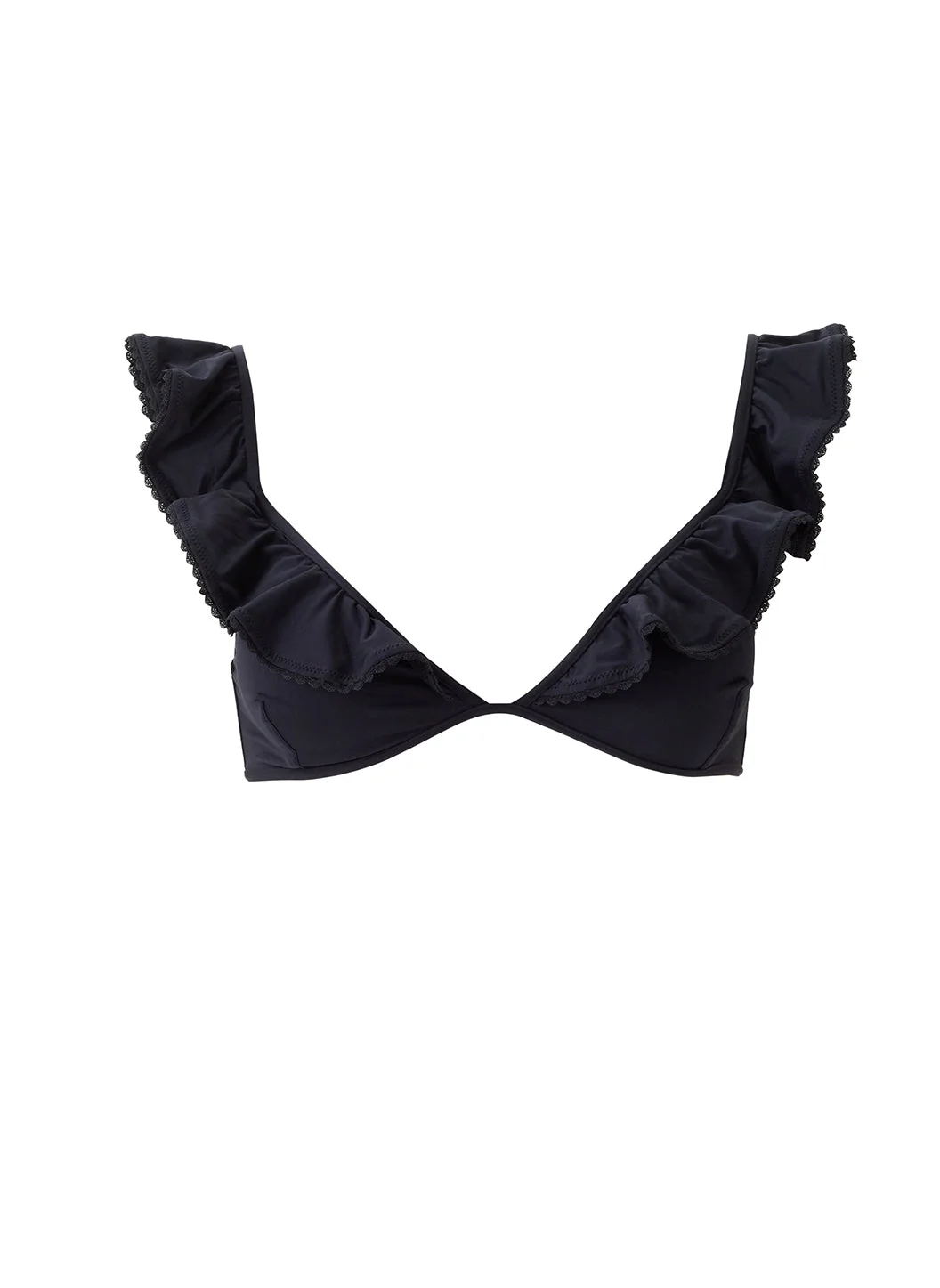 POMPANO BLACK BIKINI TOP - 1