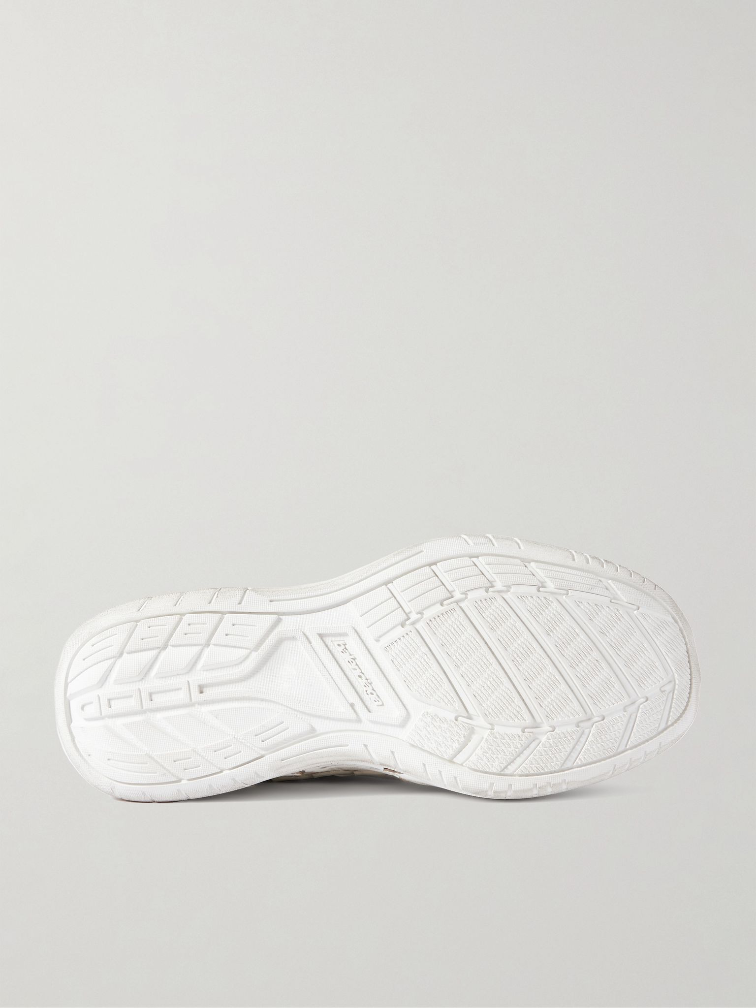 Hamptons Logo-Appliquéd Distressed Leather Sneakers White - 3