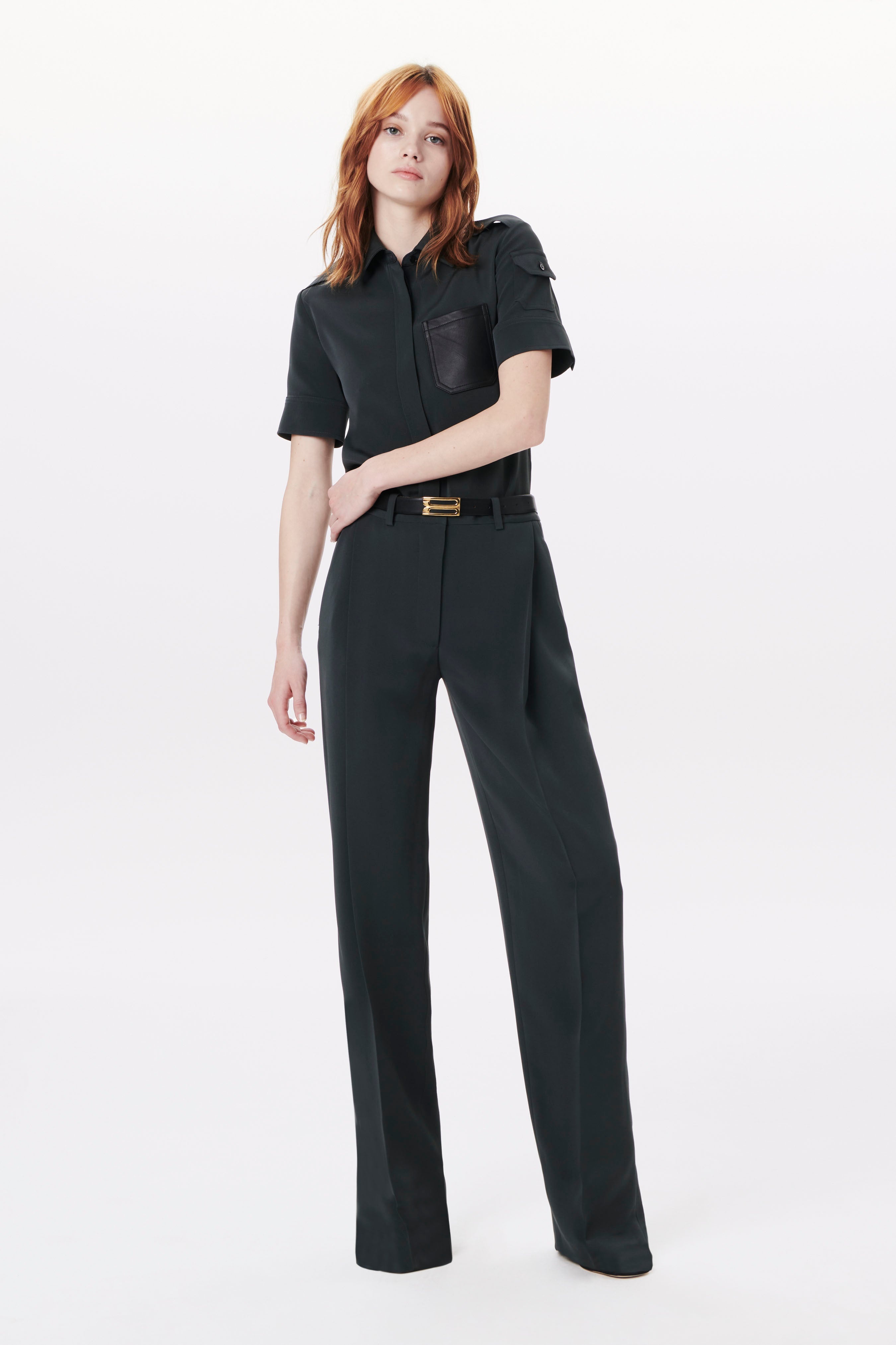 Single Pleat Trouser in Steel Grey - 2