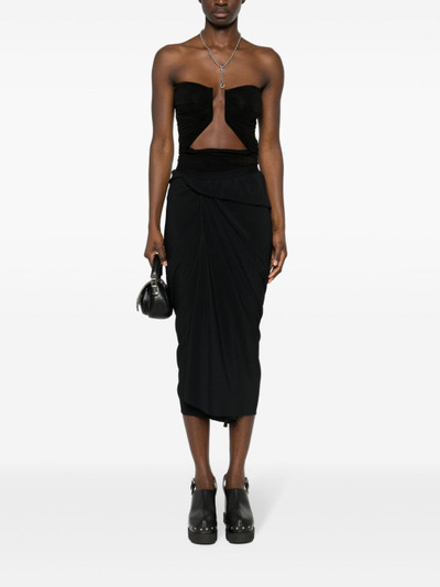 Rick Owens asymmetric-design skirt outlook
