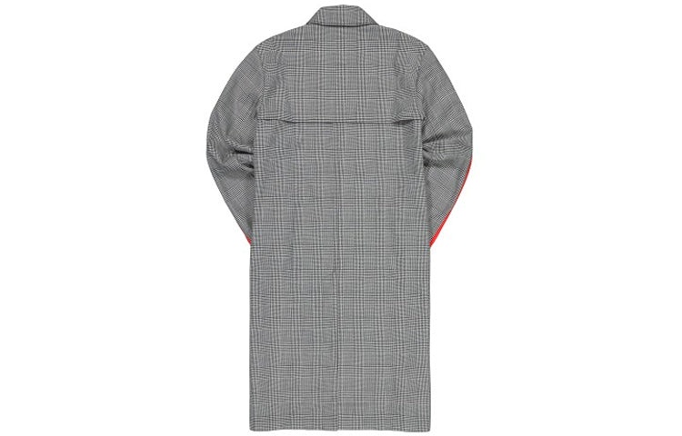 adidas originals x 424 Trench Coat Crossover Gray Plaid Long Windbreaker Gray FS6235 - 2