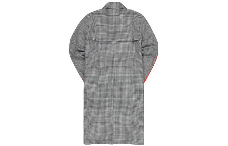 adidas adidas originals x 424 Trench Coat Crossover Gray Plaid Long Windbreaker Gray FS6235 outlook