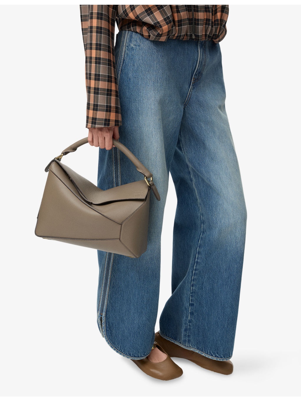 Puzzle Edge Medium Leather Shoulder Bag - 3