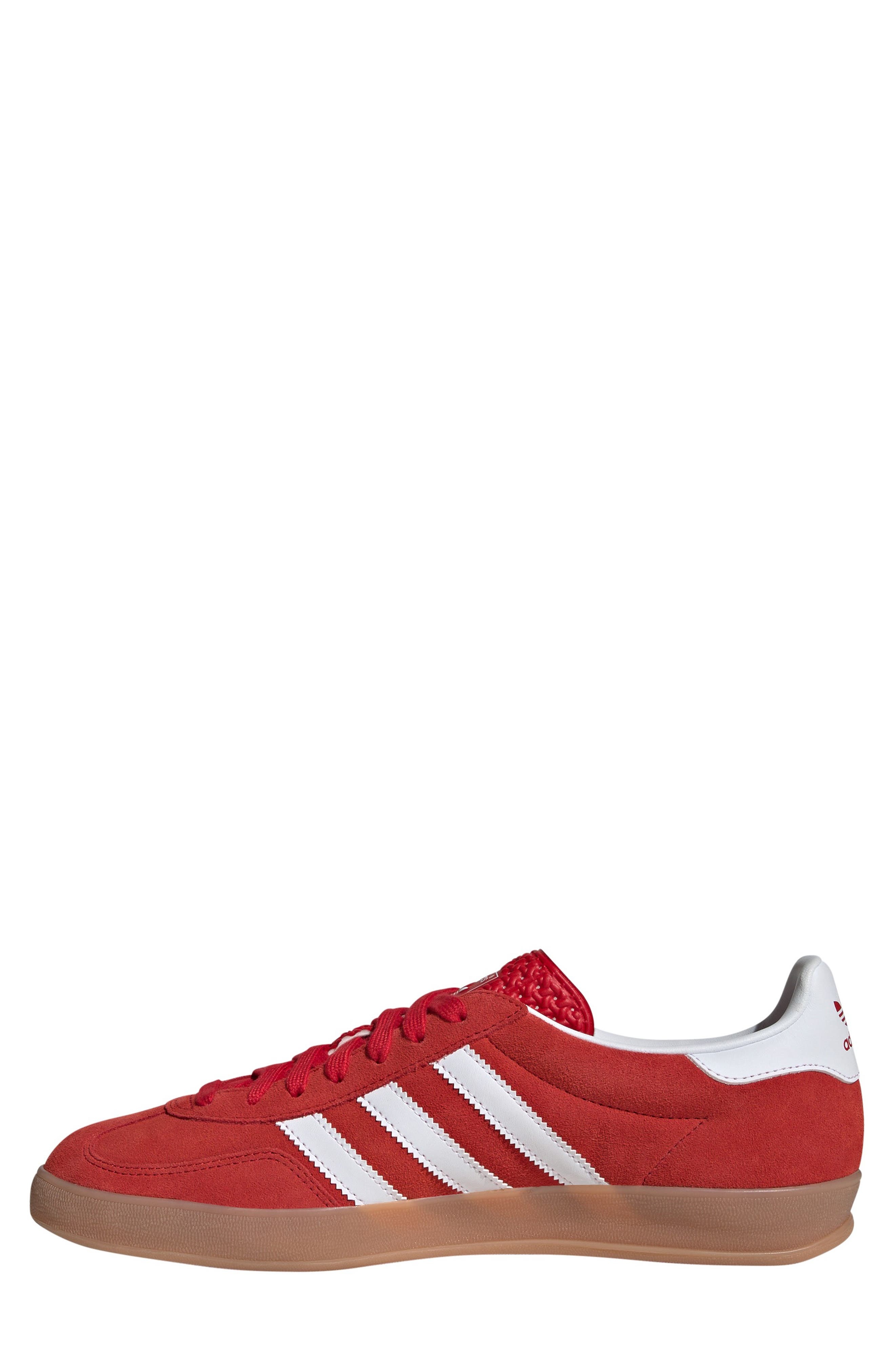 adidas Gazelle Indoor Sneaker in Better Scarlet/White/Gum at Nordstrom - 6