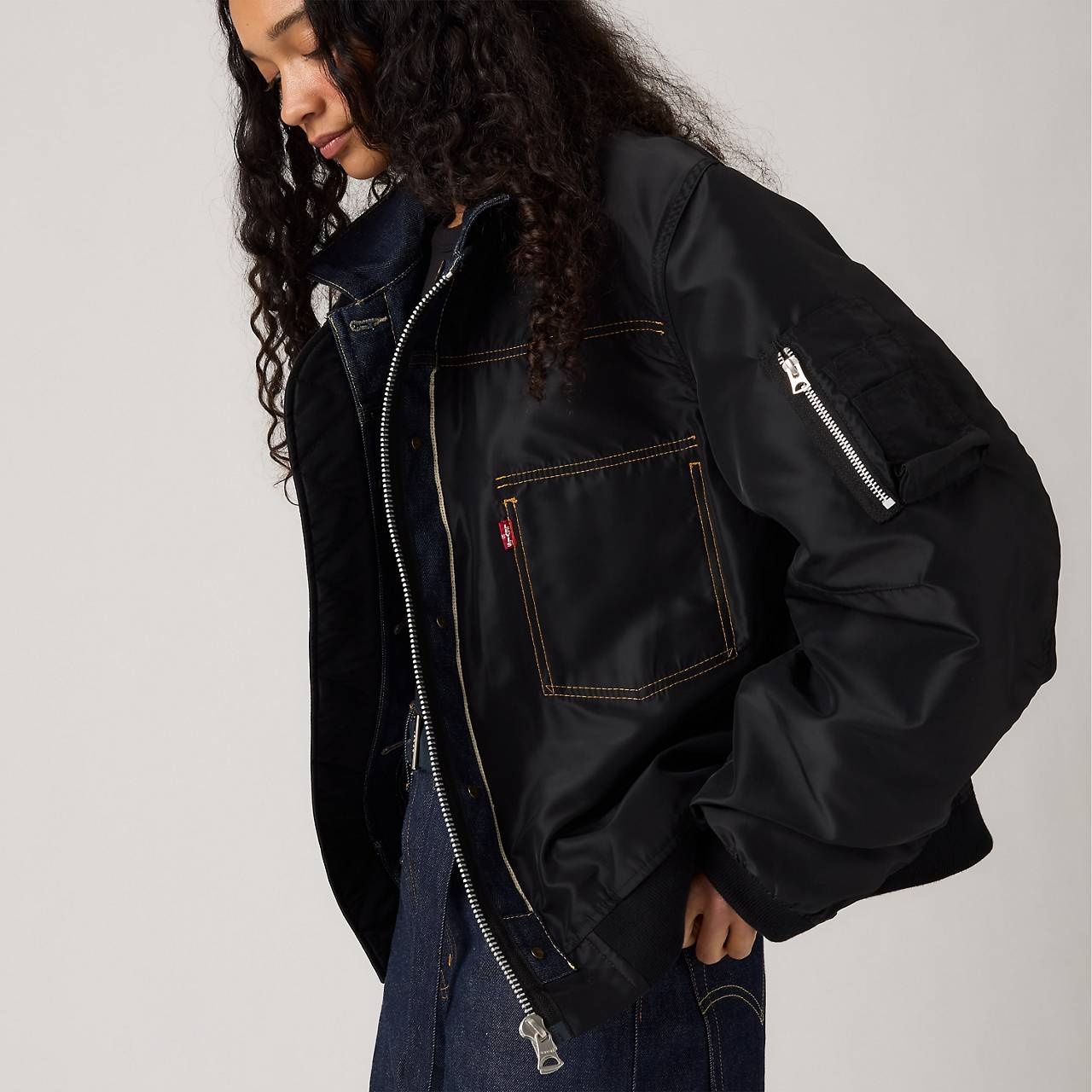 LEVI’S® X SACAI MEN’S DENIM X NYLON TWILL REVERSIBLE BLOUSON - 7