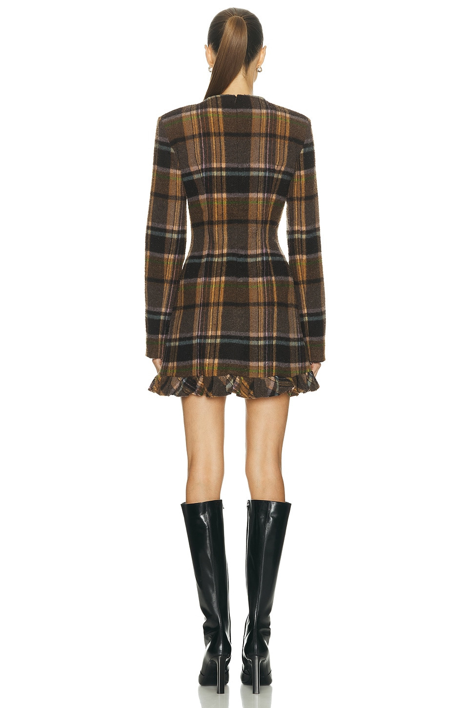 Delfin Plaid Mini Dress - 3