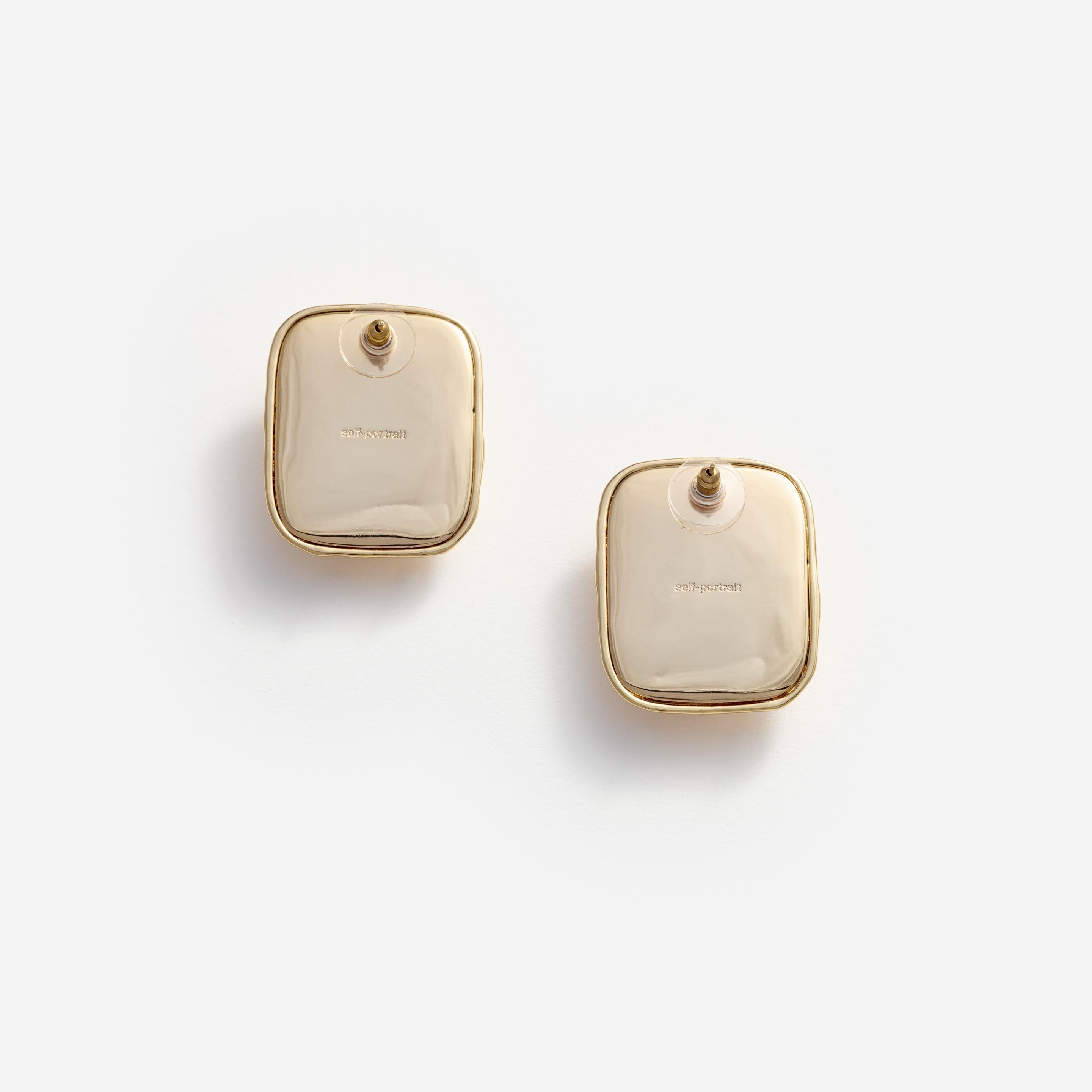 Mottled Gold Black Earrings - 2