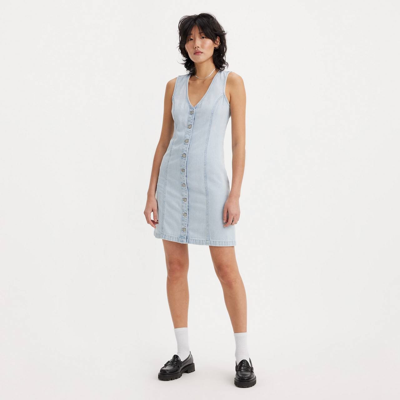 THORA DENIM MINI DRESS - 2