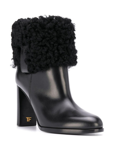 TOM FORD shearling-detail ankle boots outlook