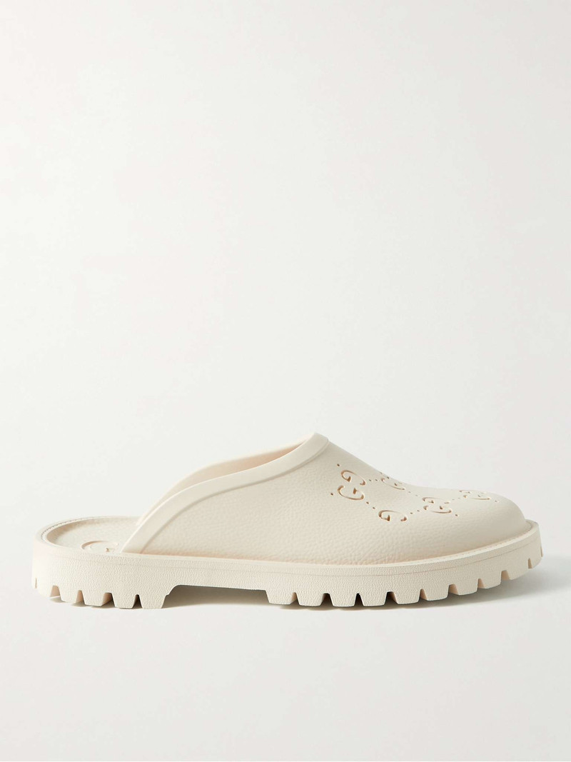 Logo-Perforated Rubber Clogs - 1