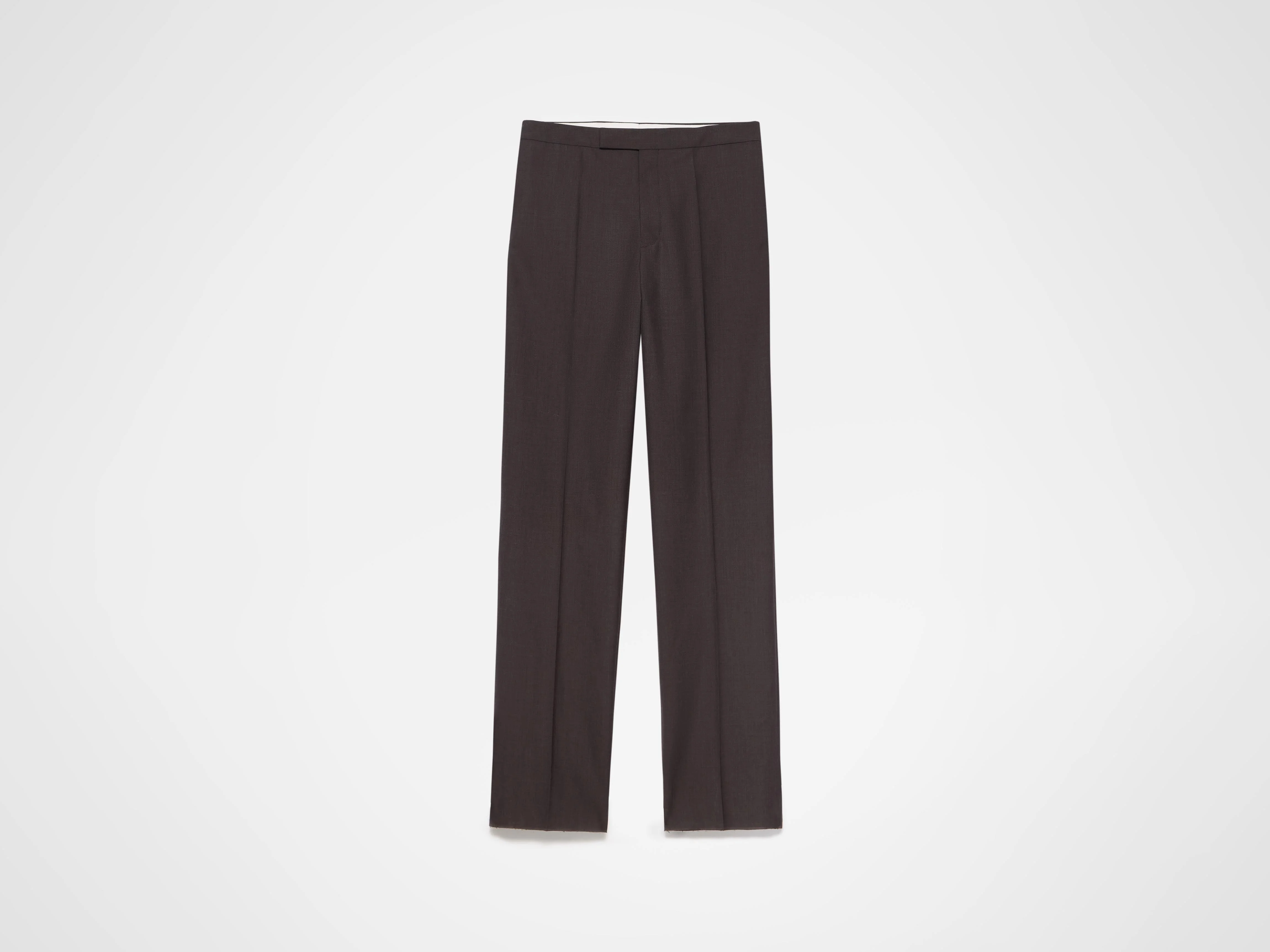 TAILORED TUXEDO TROUSERS IN CHOCOLATE BROWN - 1