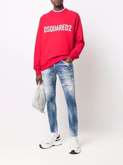 DSQUARED2 distressed-effect cropped jeans outlook