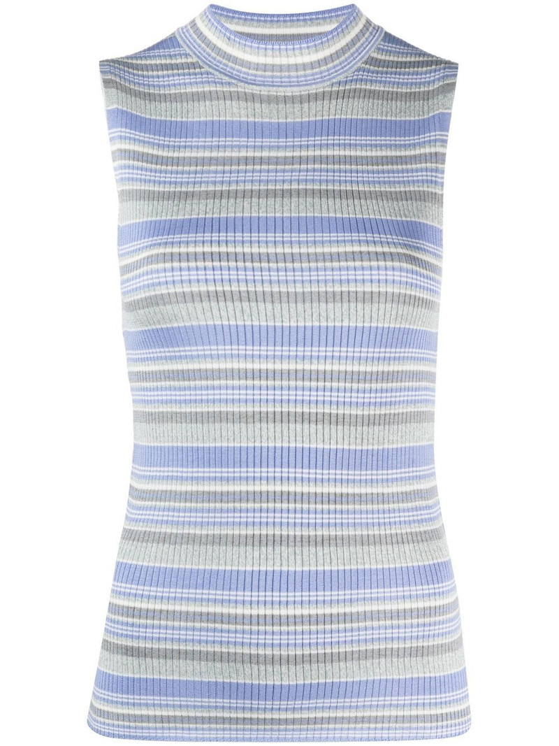 horizontal-stripe sleeveless top 1