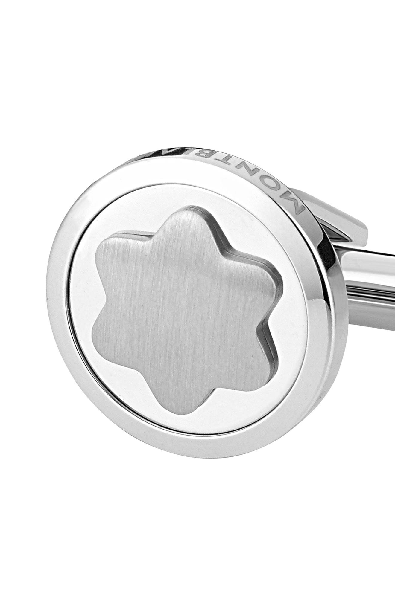 Montblanc Logo Star Cuff Links in Steel at Nordstrom - 2