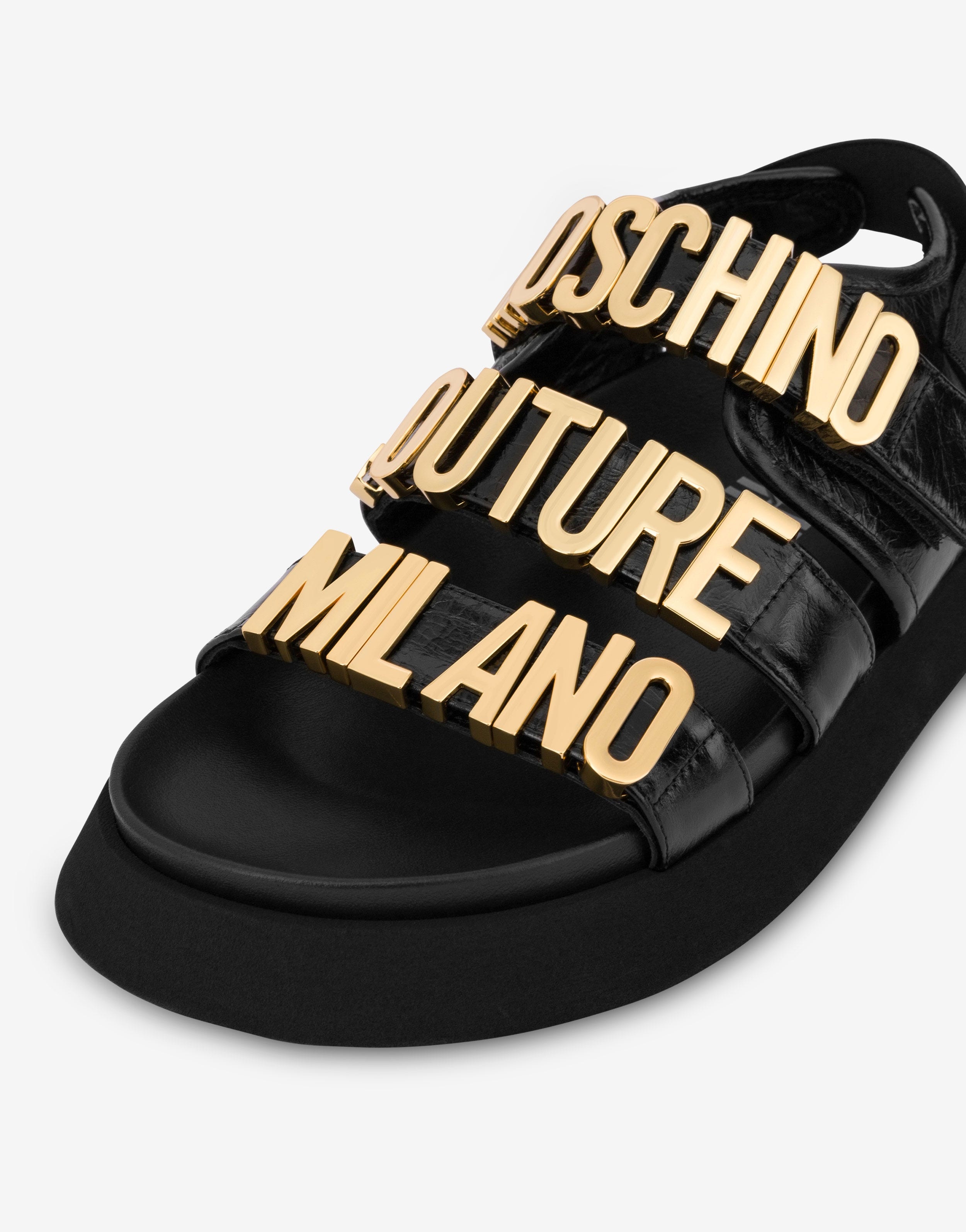 CALFSKIN MOSCHINO COUTURE MILANO SANDALS - 4