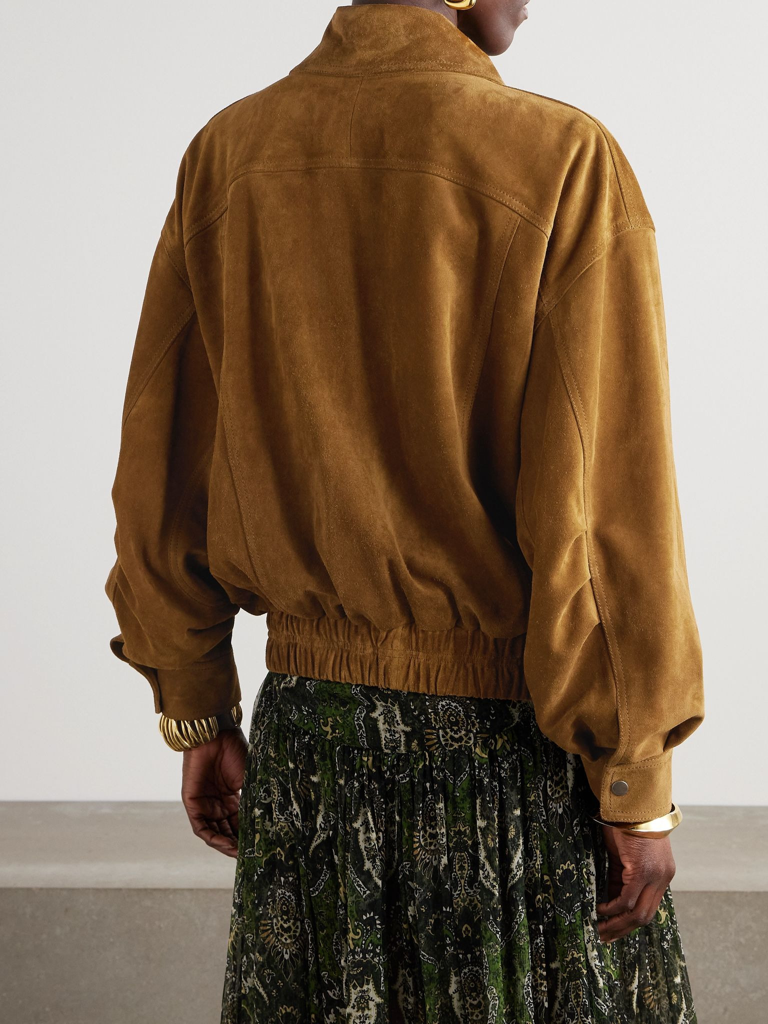 Suede jacket Brown - 4