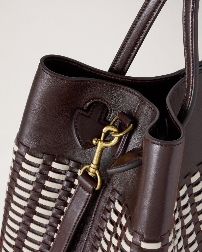 Woven Tote Ebony & Eggshell Woven Leather 4