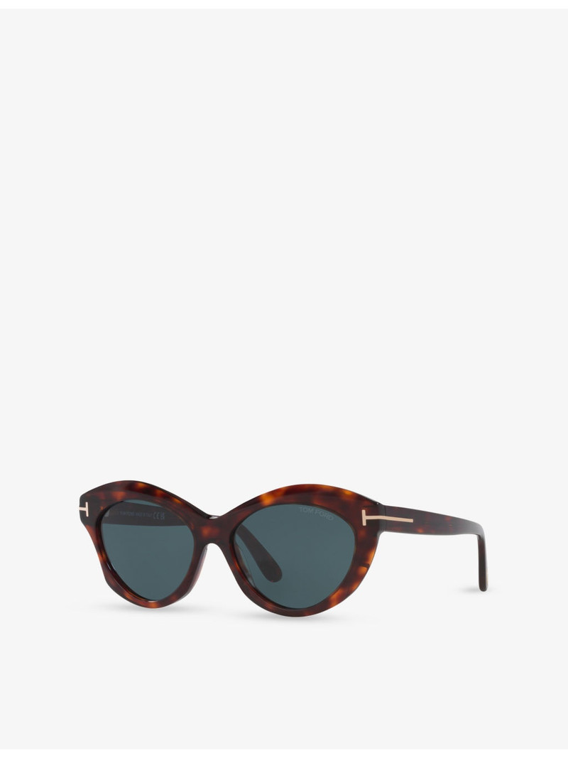 TOM FORD TR001841 Toni Oval-Frame Tortoiseshell Acetate Sunglasses outlook