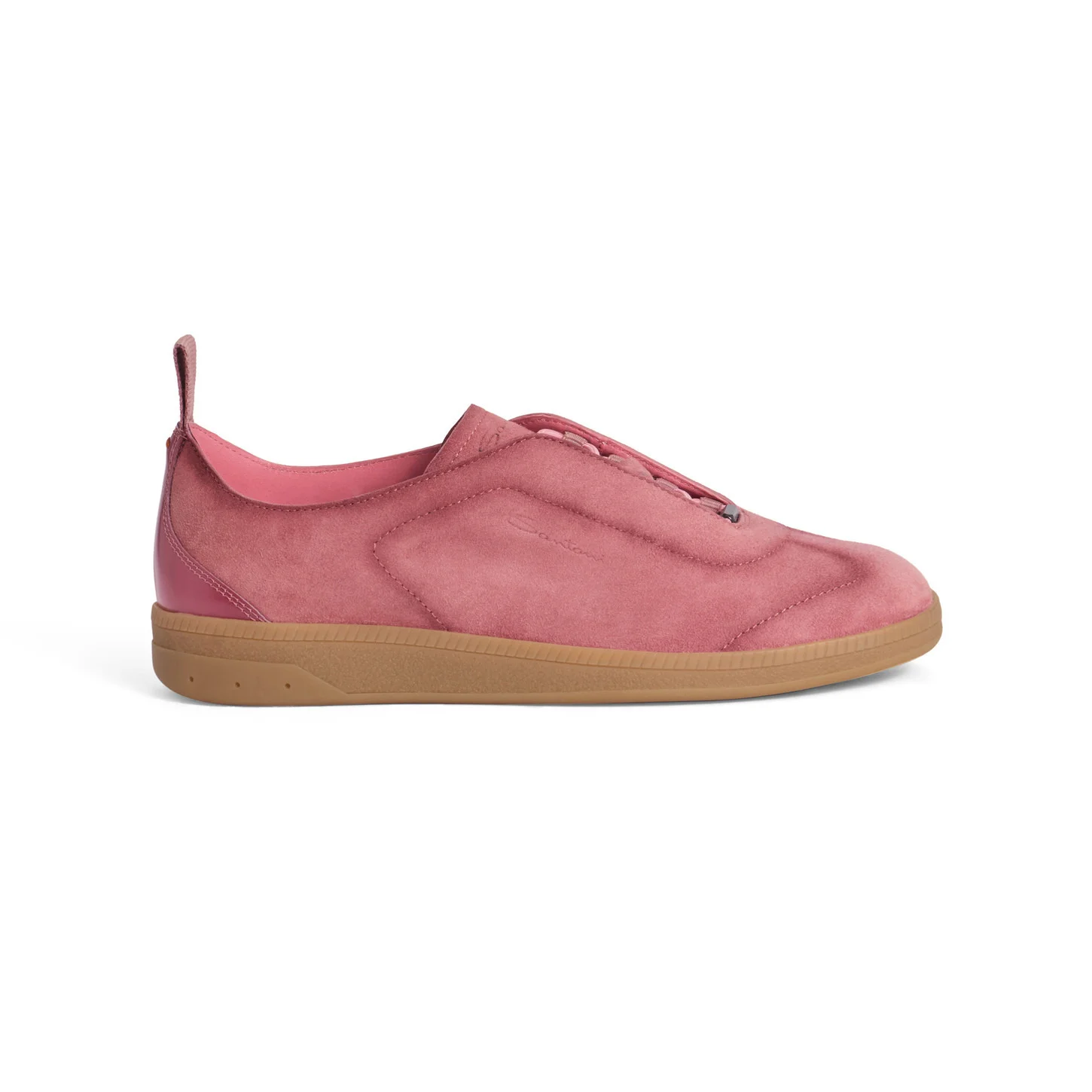 Women's pink suede sneaker - 1