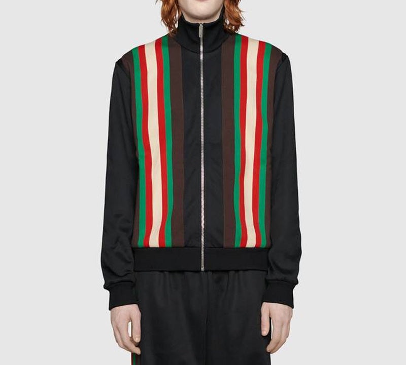 Gucci Vintage Plain Knit Zip-Up Jacket For Men Black 615731-XJCFQ-1060 - 2
