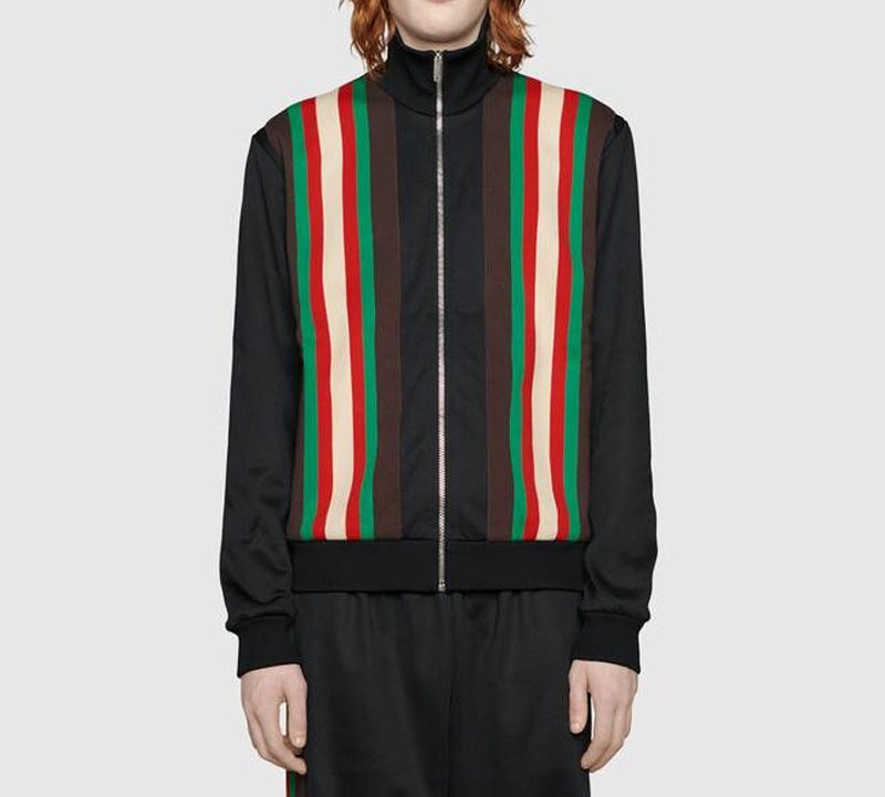 GUCCI Gucci Vintage Plain Knit Zip-Up Jacket For Men Black 615731-XJCFQ-1060 outlook