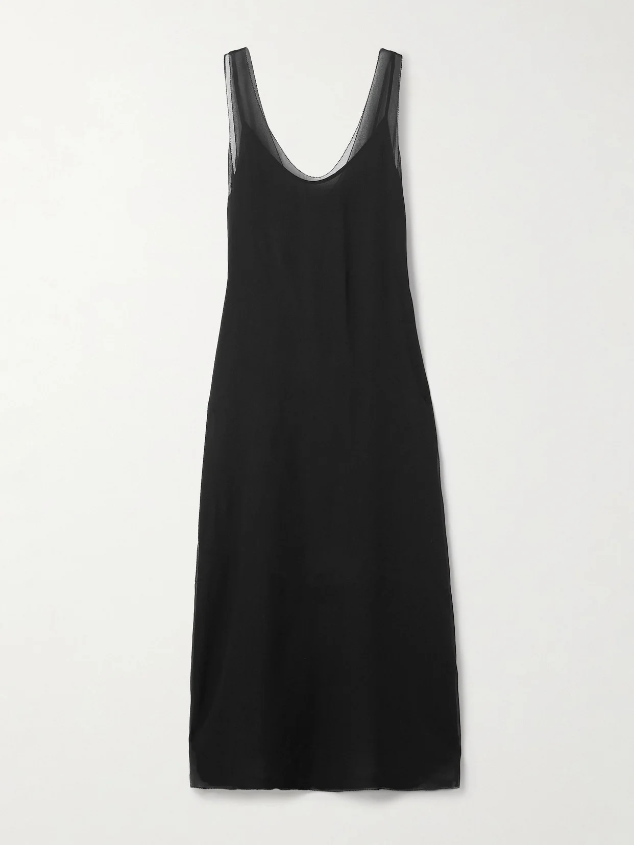 Layered Silk-chiffon Midi Dress - 1