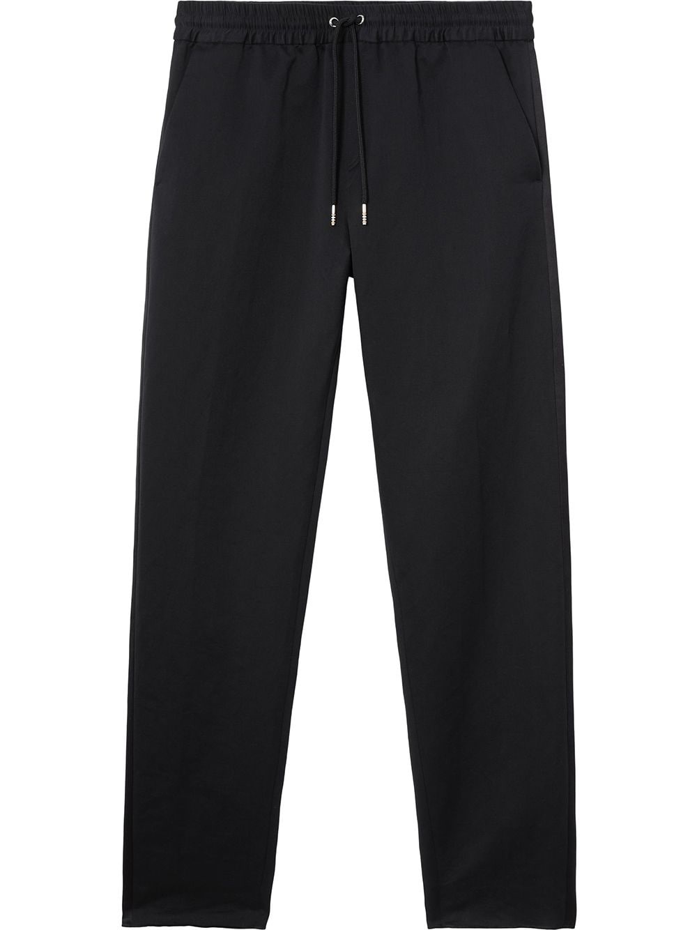 linen-cotton track pants - 1